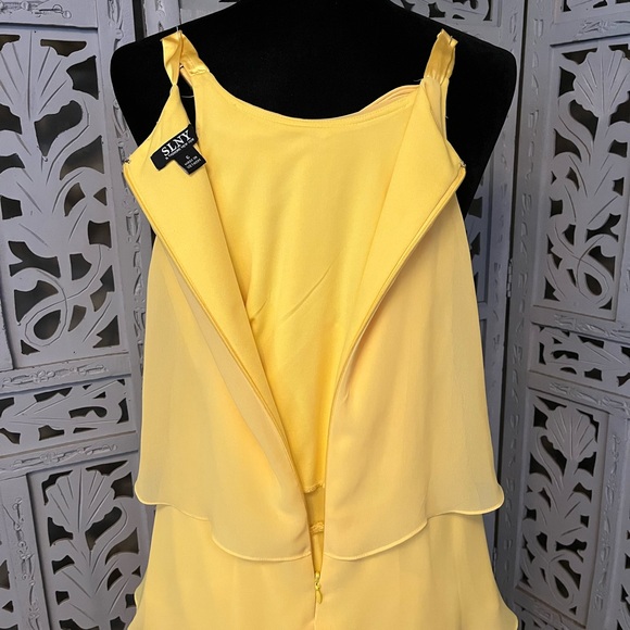 💛HOST PICK💛 SENSATIONAL SOFT YELLOW LAYERED SPAGHETTI STRAPS LONG FORMAL DRESS - Picture 8 of 10